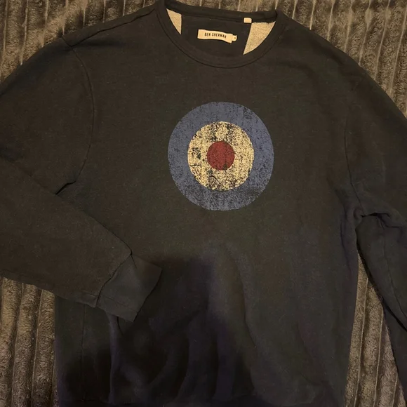 Men's Ben Sherman Navy Target Logo Sweatshirt XL - Picture 1 of 3